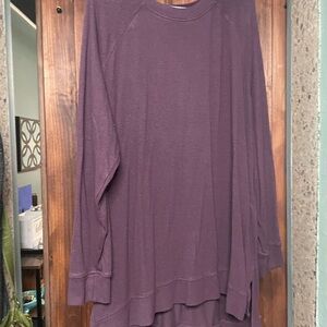 Market & Spruce Purple Oversized Long Sleeve Hoodie